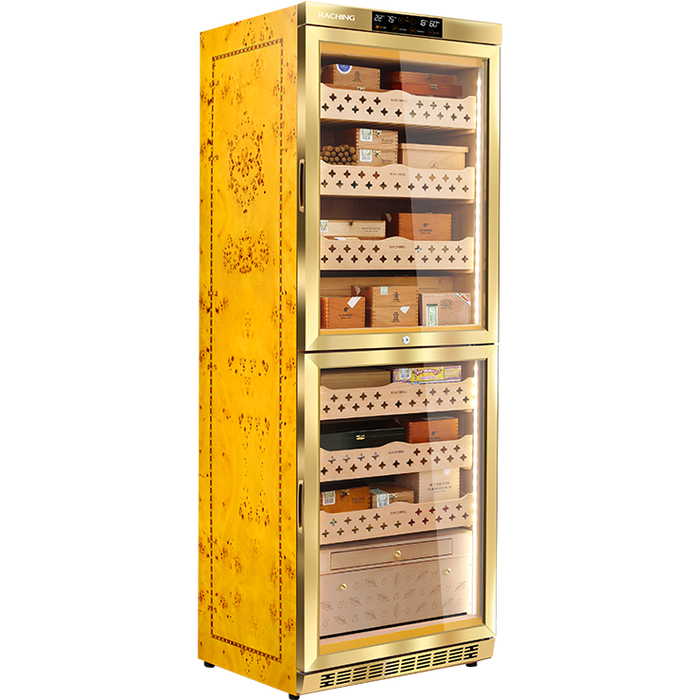 RACHING MON3800B Dual Climate Cigar Humidor Cabinet 1800 Cigar Capacity