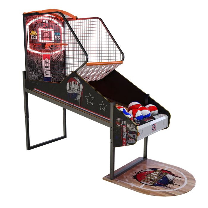 Classic Harlem Globetrotters 8 Foot Basketball Arcade Game