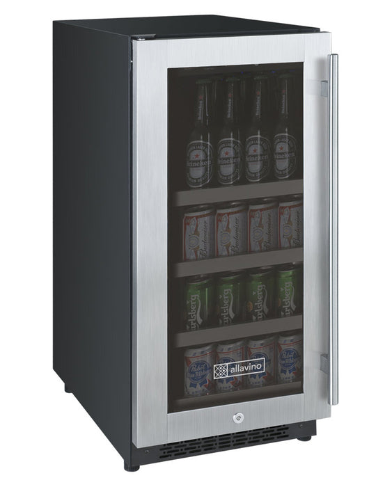 Allavino 15" Wide FlexCount II Tru-Vino Stainless Steel Beverage Center