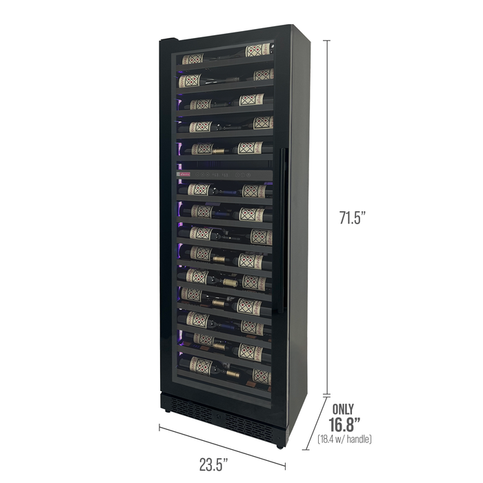 Allavino Reserva Series 67 Bottle 71" Tall Single Zone Black Shallow Wine Refrigerator Console