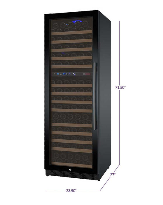 Allavino 24" Wide FlexCount II Tru-Vino 172 Bottle Dual Zone Black Wine Refrigerator