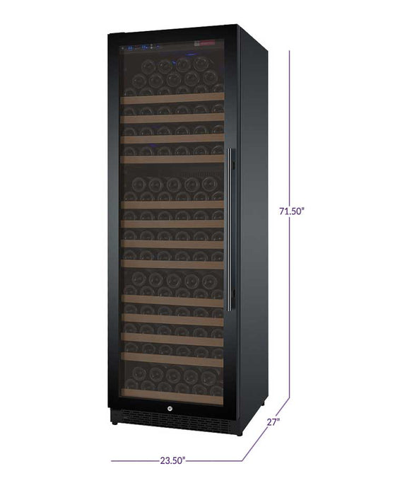 Allavino 24" Wide FlexCount II Tru-Vino 177 Bottle Single Zone Black Wine Refrigerator