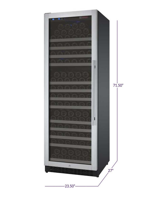 Allavino 24" Wide FlexCount II Tru-Vino 177 Bottle Single Zone Stainless Steel Wine Refrigerator