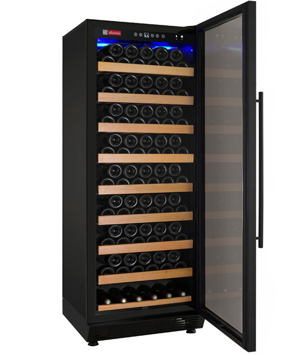 Allavino 24" Wide Vite II 99 Bottle Single Zone Black Right Hinge Wine Refrigerator