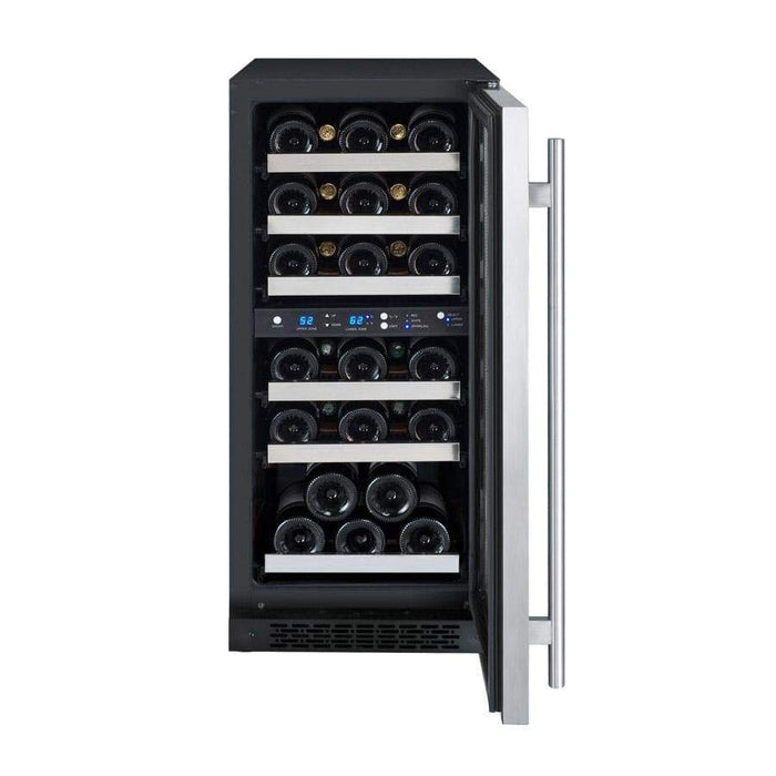 Allavino 15" Wide FlexCount II Tru-Vino 30 Bottle Single Zone Right Hinge Wine Refrigerator  VSWR30-1SR20