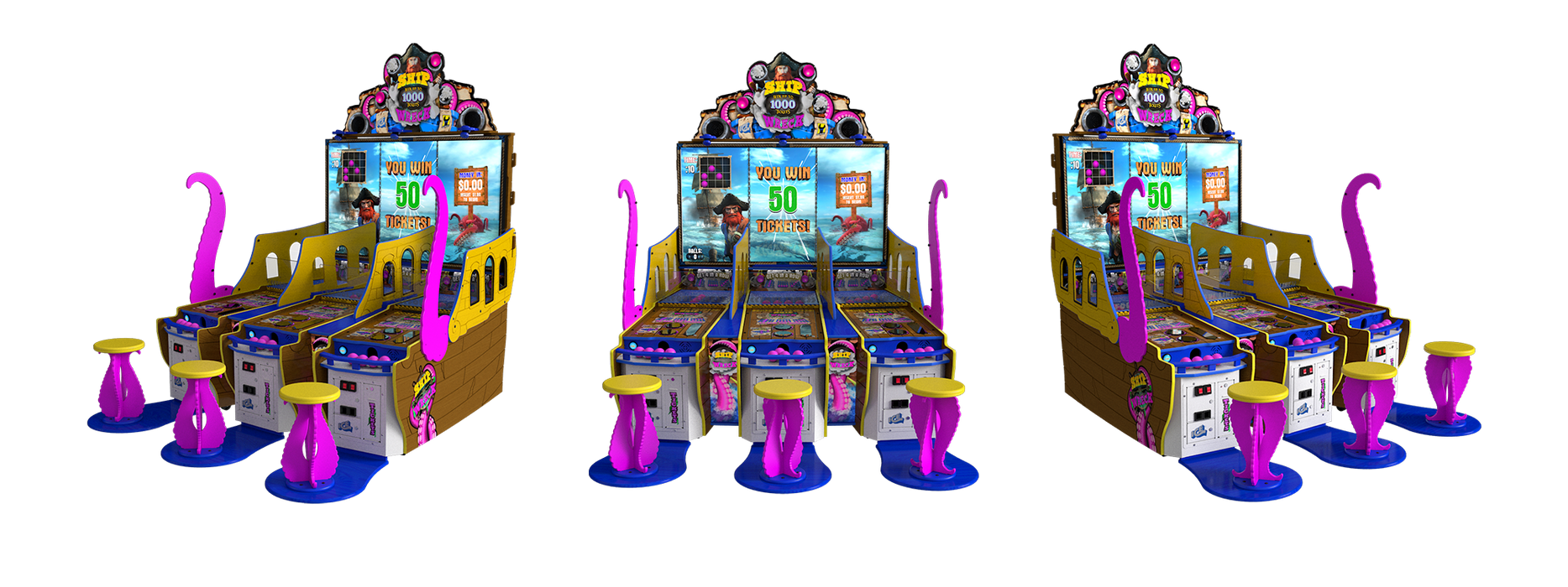 ICE Ship Wreck Redemption Arcade game - 1-3 Player