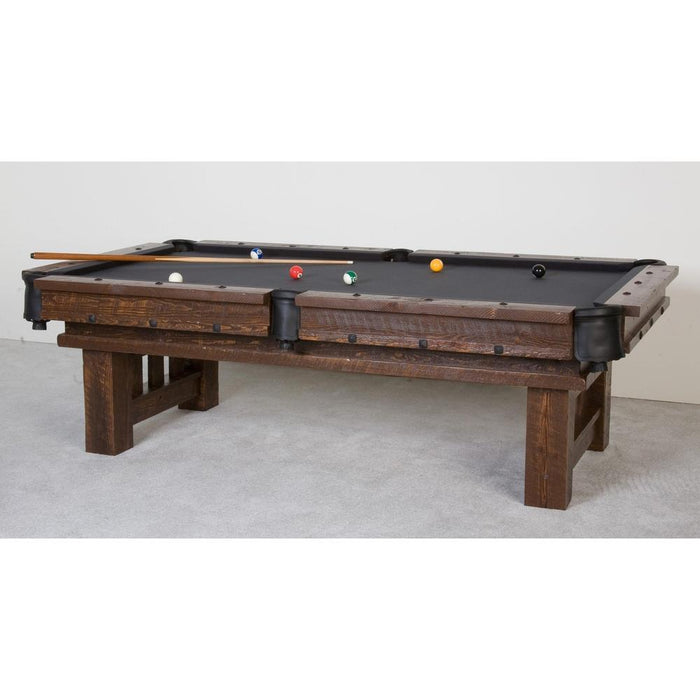 Viking Northwoods Rustic Barnwood Cheyenne Pool Table - Dark Finish