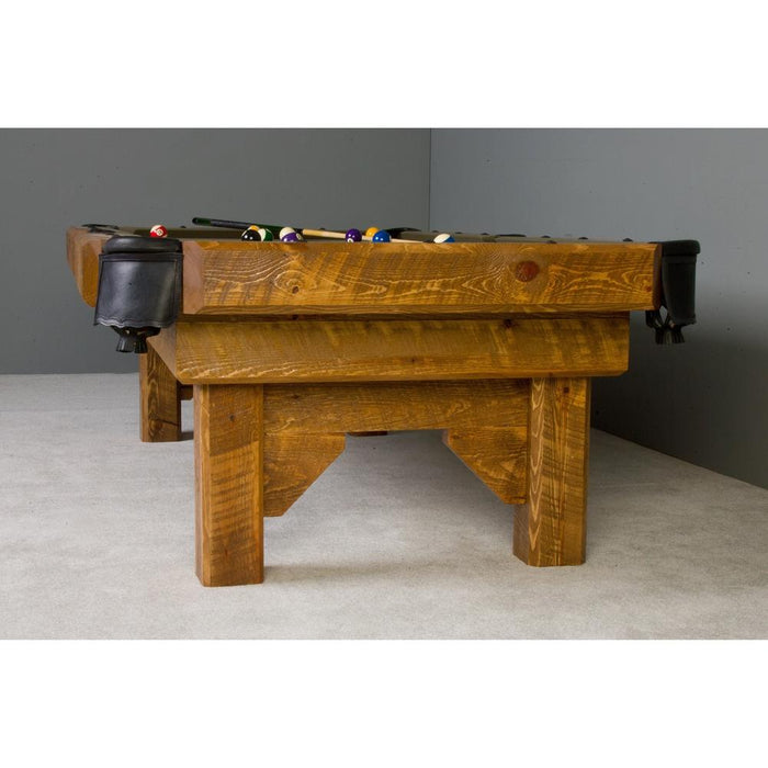 Viking Northwoods Rustic Barnwood Timber Lodge Pool Table - Weathered Finish