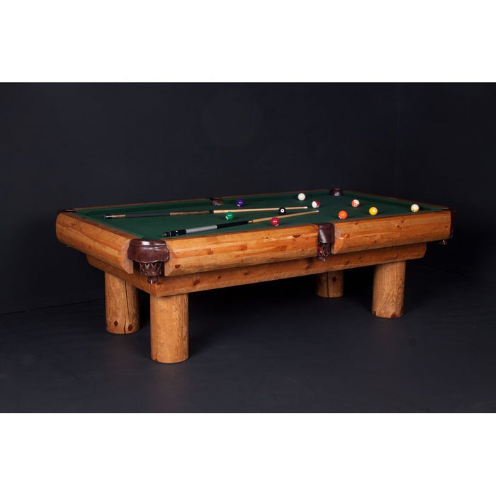 Viking Northwoods Rustic Ponderosa Pine Log Pool Table