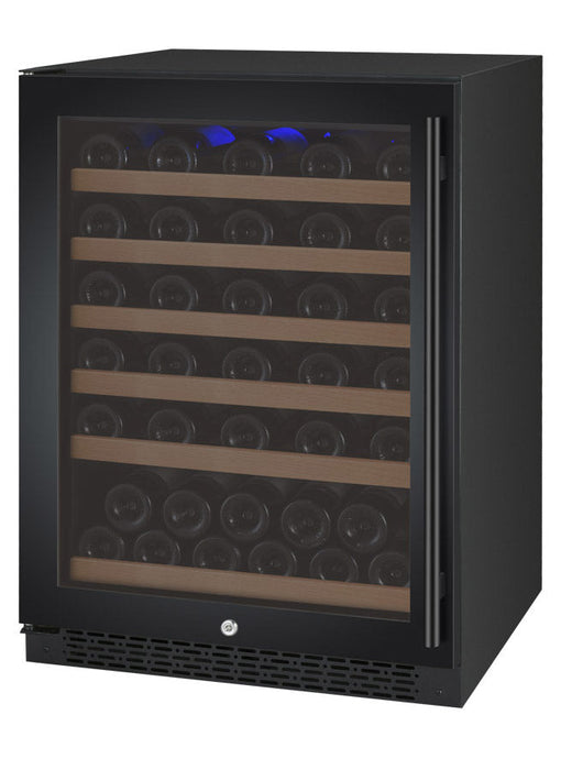 Allavino 24" Wide FlexCount II Tru-Vino 56 Bottle Single Zone Black Wine Refrigerator