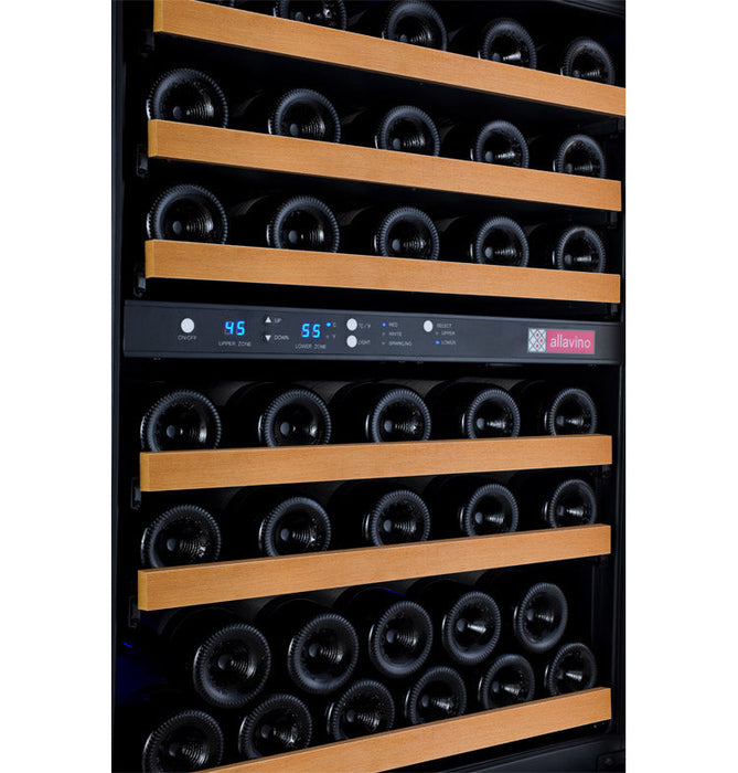 Allavino 24" Wide FlexCount II Tru-Vino 56 Bottle Dual Zone Black Wine Refrigerator